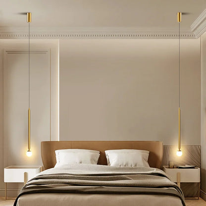 DecorBites™ Black Gold Hanging Nordic Lamp with Long Cable for Bedroom Sconces