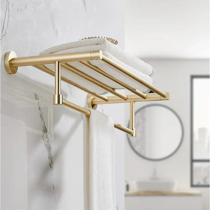 DecorBites™ Brushed Gold Bathroom Hardware Set for Bath Accessories and Organization.