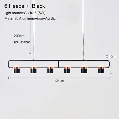 Lámpara colgante tipo araña LED DecorBites™ para comedor moderno, cafetería y bar