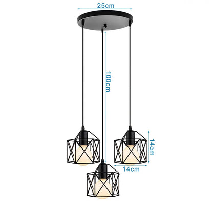 DecorBites™ Iron 3-Light Chandelier Pendant for Living Room Kitchen Restaurant