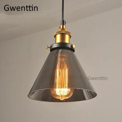 DecorBites™ Industrial Glass Pendant Light for Modern Home Decor