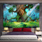 Decobites Ancient Trees Tapestry: Psychedelic 3D Print Wall Hanging for Boho Decor