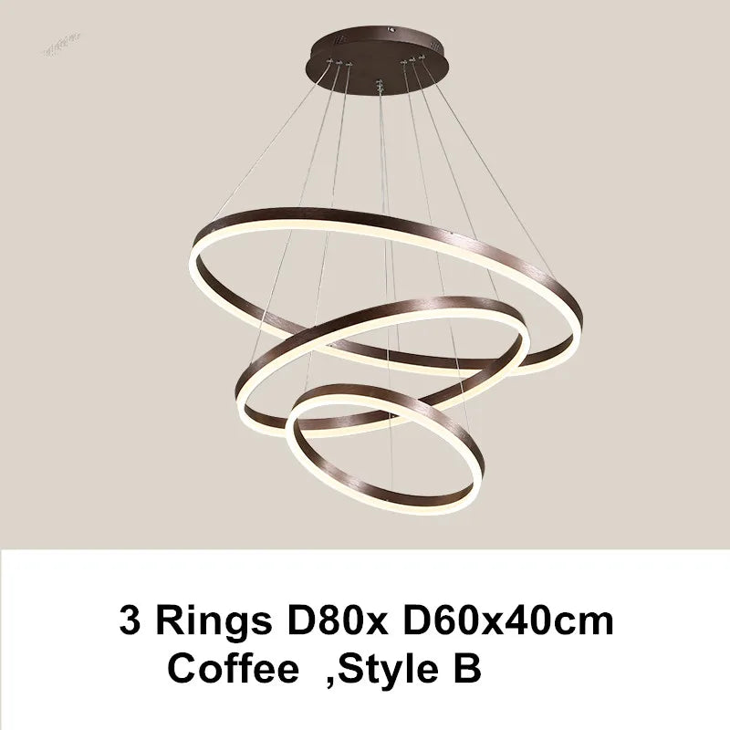 Lámpara colgante de techo regulable DecorBites™ con forma de anillo LED - Color café dorado