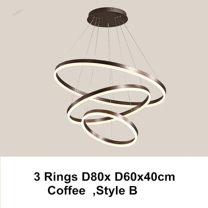 Lámpara colgante de techo regulable DecorBites™ con forma de anillo LED - Color café dorado