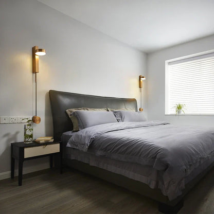 Lámpara de pared LED dorada DecorBites™ con regulador de intensidad: diseño creativo para dormitorio y pasillo