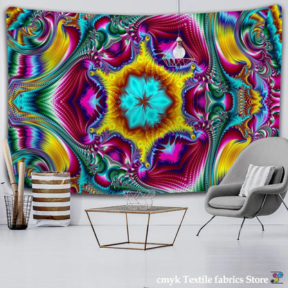 Decobites Mandela Psychedelic Wall Tapestry - Hippie Home Decor & Yoga Throw