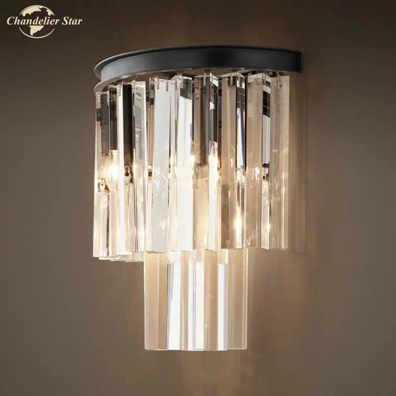 DecorBites™ Crystal Wall Lamp: Postmodern Luxury for Bedroom, Living Room, Hotel - Creative Indoor Lighting