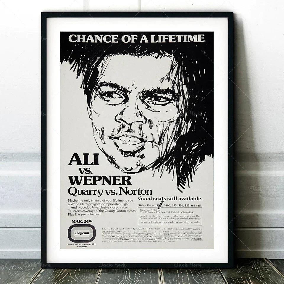 DecorBites™ Boxing Photo Print - Croke Park Fight Poster Wall Art - Dublin, 1972