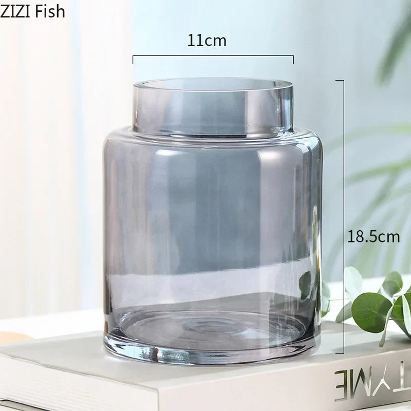 DecorBites™ Gold Glass Vase Hydroponic Plant Flowers Living Room Dining Table Decor