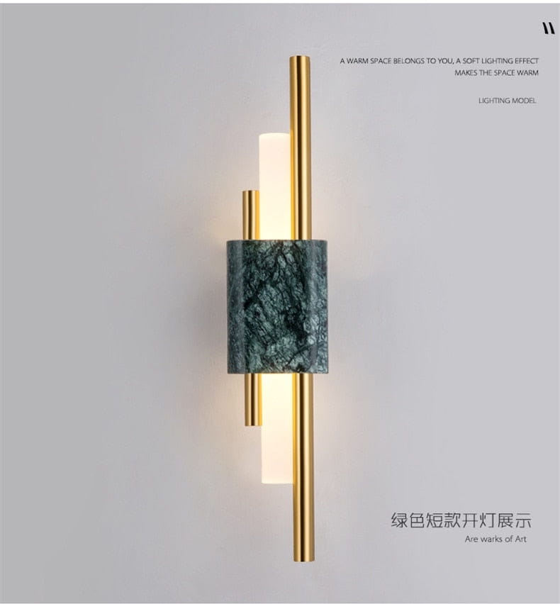 Moderne Marmor LED Wandlampe für Wohnzimmer, Schlafzimmer und Badezimmer