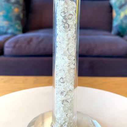 Portavelas de cristal con forma de diamante DecorBites™ para decoración del hogar