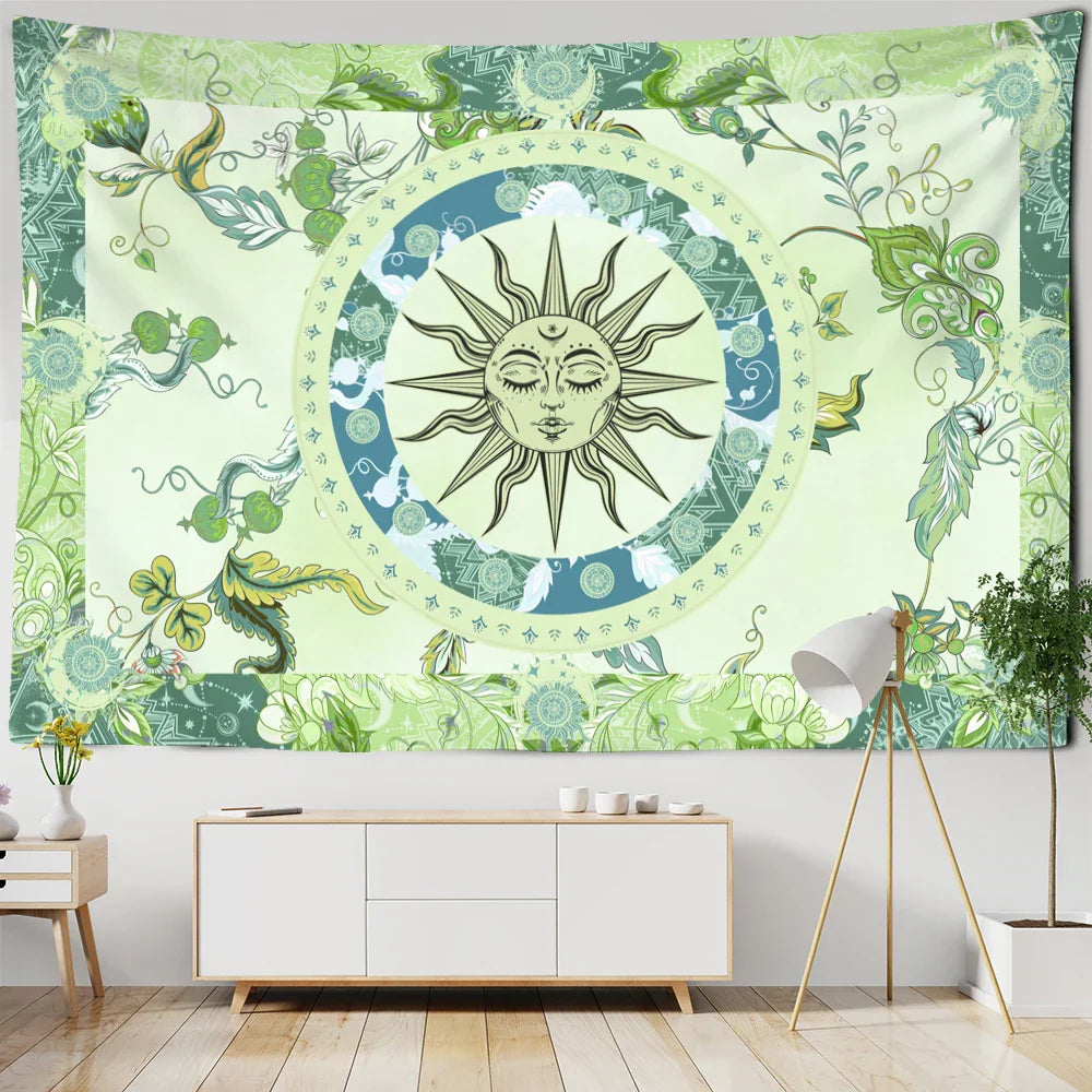 Decobites Mysterious Hippie Flower Vine Wall Hanging Tapestry Bohemian Witchcraft Decor