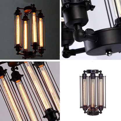 DecorBites™ Industrial 8-Head Hanging Pendant Lamp for Cafe Dining Room and Bar