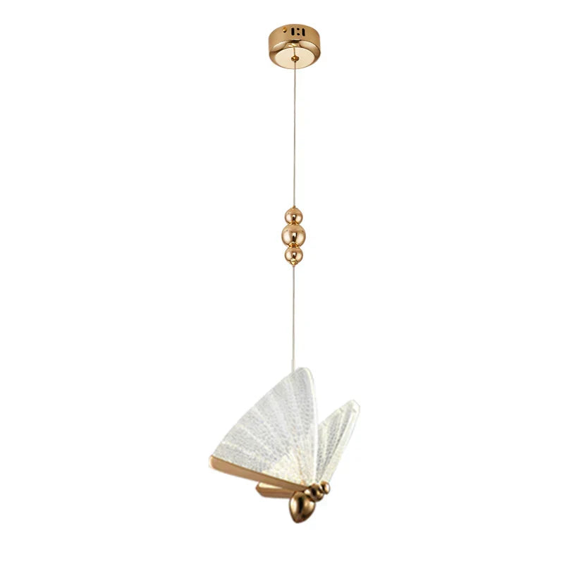 مصباح معلق LED على شكل فراشة من DecorBites™ لغرفة المعيشة - ثريا من الأكريليك الملون بتصميم حشرات