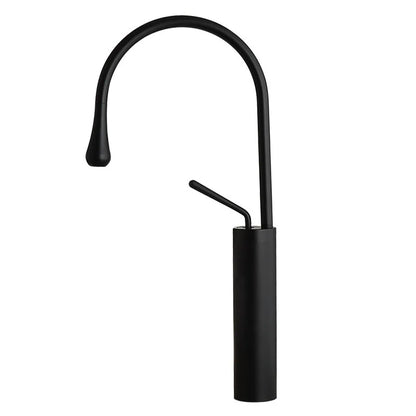 صنبور حوض ديكوربايتس™ الأسود الذهبي - رافعة مياه دوارة لحوض المطبخ بمقابض ساخنة وباردة