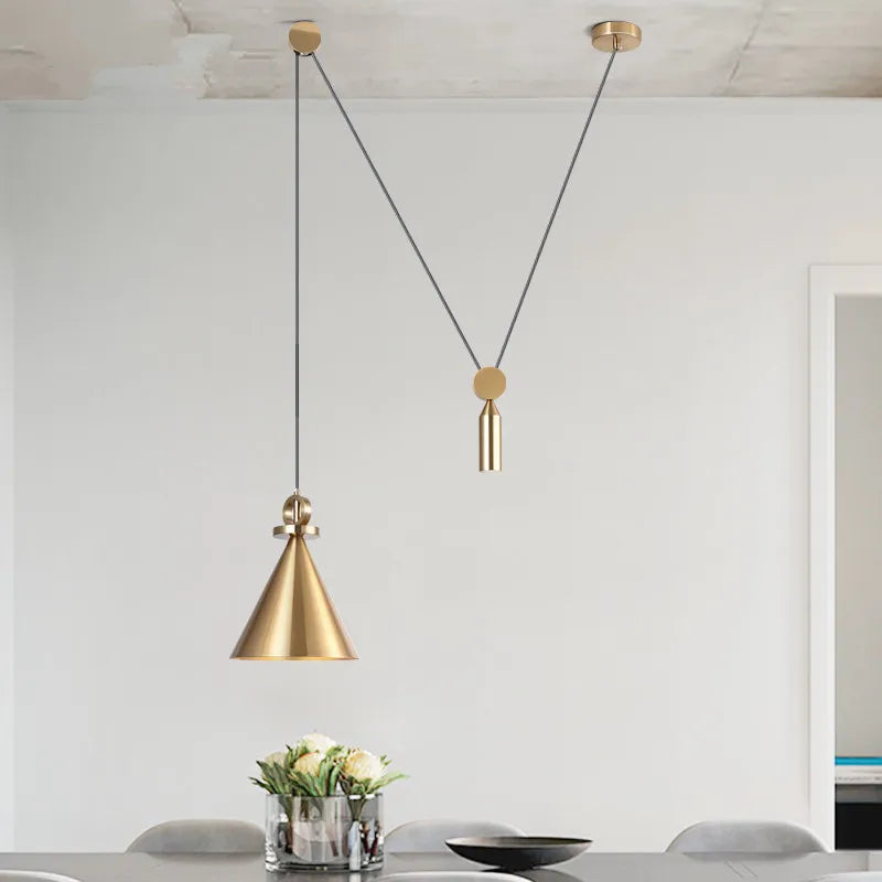DecorBites™ Industrial Metal Pendant Light with Adjustable Height for Kitchen and Dining Room Decor