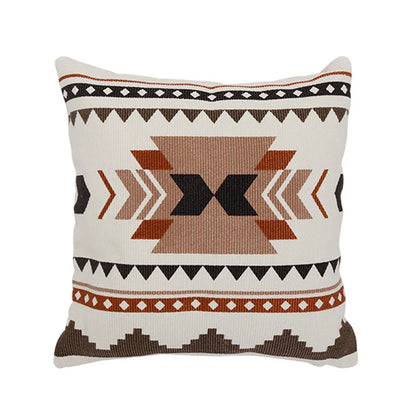 DecorBites™ Boho Style Cotton Woven Cushion Cover in Coffee Black, 45x45cm/30x50cm