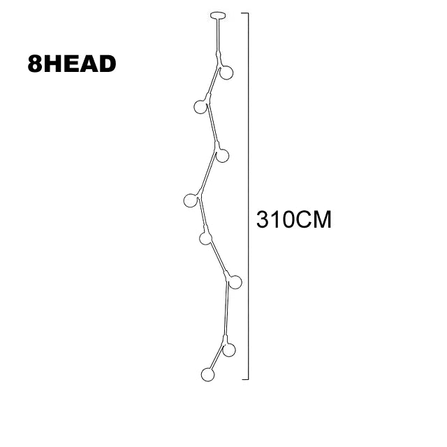 Lámpara de araña de bolas de cristal DecorBites™ para la decoración de escaleras de hoteles y villas