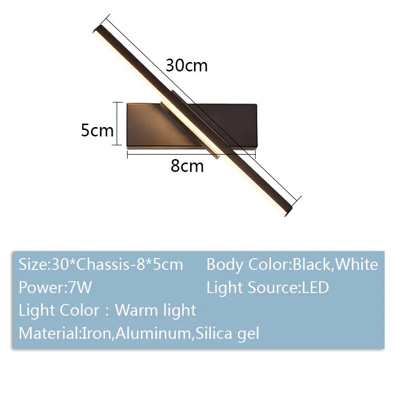 مصباح حائط LED قابل للتعديل من DecorBites™‎ مصباح غرفة نوم عصري