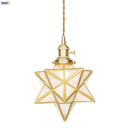 DecorBites™ Glass Copper LED Pendant Light for Kitchen Cafe Living Room