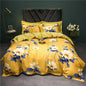 Decobites 1400TC Egyptian Cotton Bird Floral Bedding Set - Luxury 4Pcs