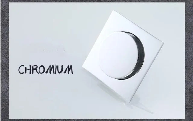 DecorBites™ Brass Shower Floor Drain Black/Chrome Square Cover Grate Waste