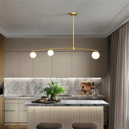 DecorBites™ Bubble Iron Chandelier: Minimalist Nordic Kitchen Restaurant Island Light