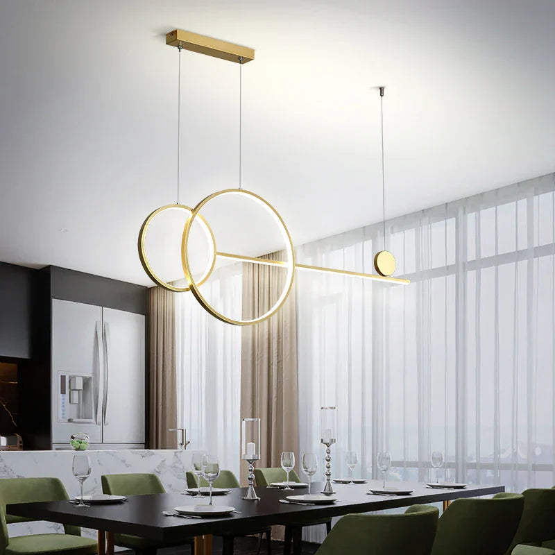 Decorbites™ Lineares Ring-Lüster | LED-Beleuchtung für Kücheninsel und Esszimmer