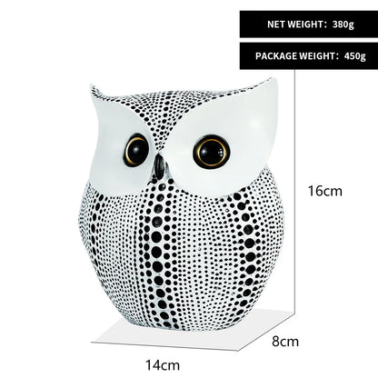 DecorBites™ Golden Owl Figurines: Resin Animal Statues for Home Decor & Gifts