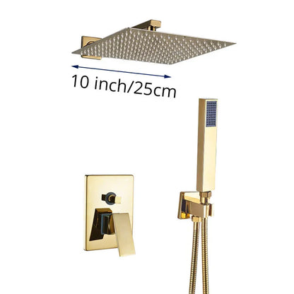DecorBites™ Golden Rainfall Shower Faucet Set with Single Handle Brass Bath Mixers
