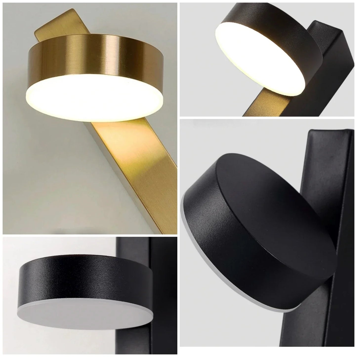 Lámpara de pared LED dorada DecorBites™ con regulador de intensidad: diseño creativo para dormitorio y pasillo