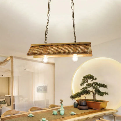 DecorBites™ Bamboo Pendant Chandelier: Chinese Classic for Kitchen, Cafe, Bar, Inn, Restaurant Lighting