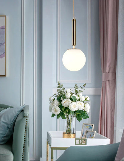 Lámpara colgante LED DecorBites™ con forma de bola de cristal para dormitorio y bar, moderna lámpara de techo colgante tipo globo.