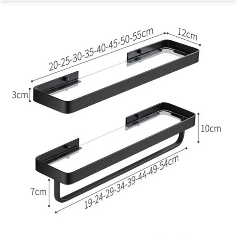 DecorBites™ Glass Corner Shelf with Bar for Bath and Kitchen Storage