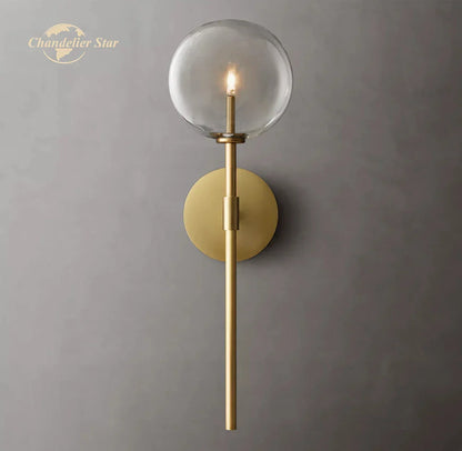 DecorBites™ LED Glass Globe Wall Sconce Modern Indoor Light Fixture Decoration Bedroom Living Room