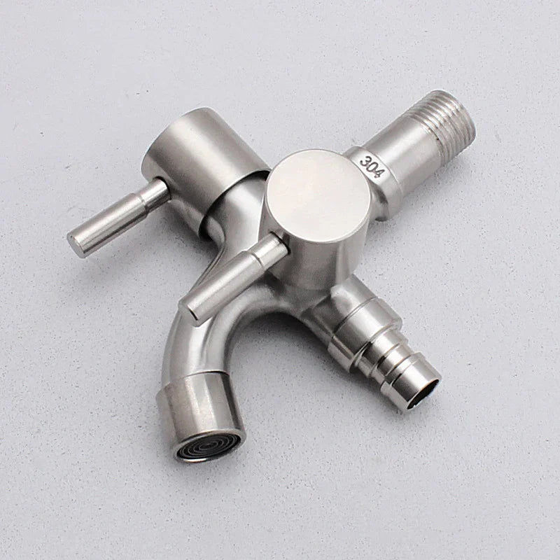 DecorBites™ Double Faucet Wall Mount Mop Faucet for Outdoor and Kitchen Use