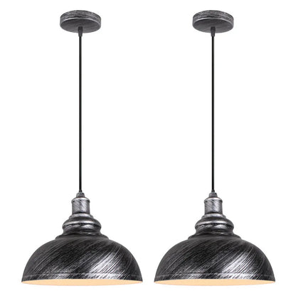 DecorBites™ Industrial Loft Iron Pendant Lights for Dining Room, Cafe, Kitchen - Set of 2