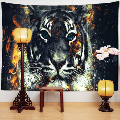 Colorful Lion Tapestry Wall Hanging Bohemian Style Hippie Decobites Home Decor