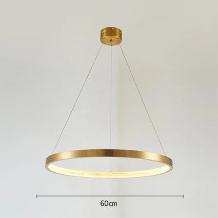 Decorbites™ Lámpara de Araña Círculo Dorado Creativa Iluminación LED Moderna para Interiores