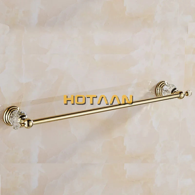Gold Crystal Stainless Steel Towel Bar 60cm