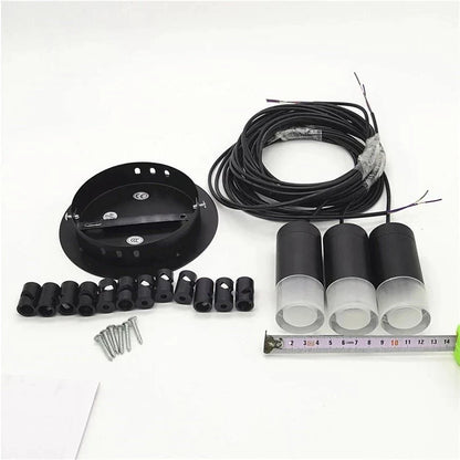 Lámpara colgante LED DecorBites™ de hierro forjado industrial - Lámpara de pared minimalista negra