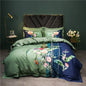 Decobites 1400TC Egyptian Cotton Bird Floral Bedding Set - Luxury 4Pcs