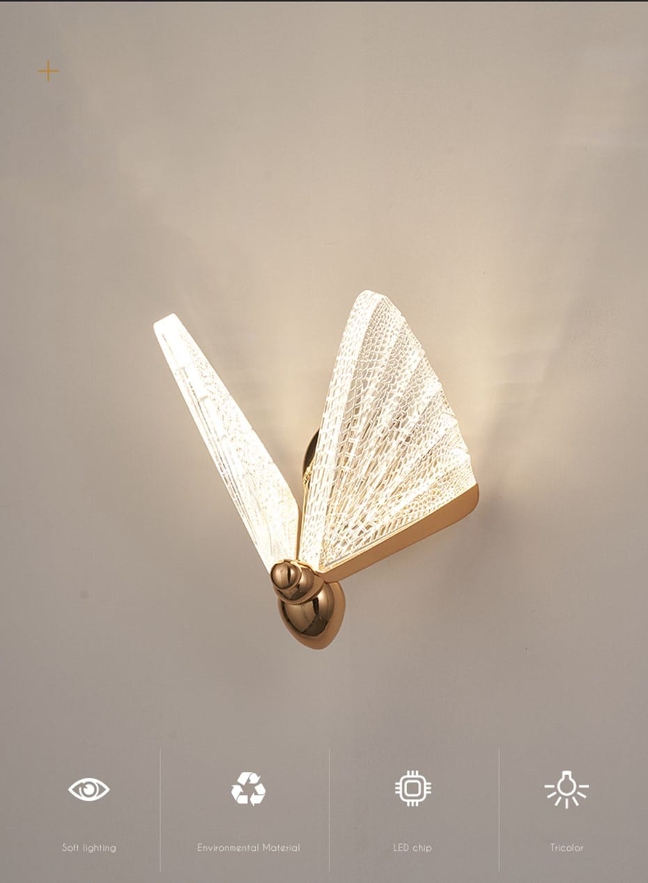 Merve - Nordisches kreatives buntes Schmetterlings-LED-Wandleuchte