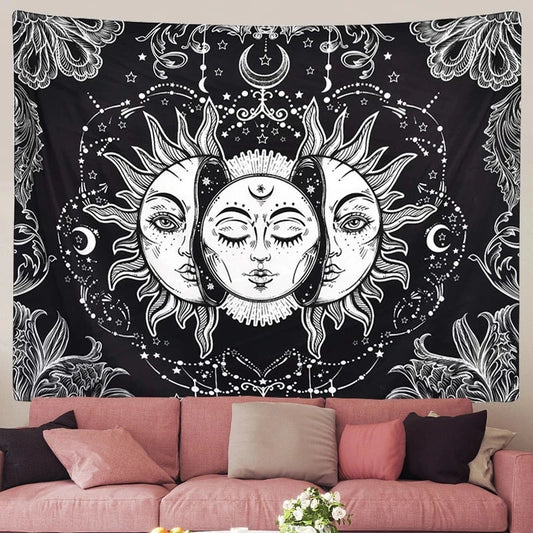 Decobites Mandala Sun Moon Tapestry Hippie Boho Decor