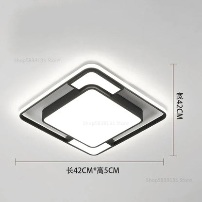 ديكوربايتس™ مصباح سقف LED هندسي: إضاءة نوردية عصرية فاخرة لديكور غرفة المعيشة