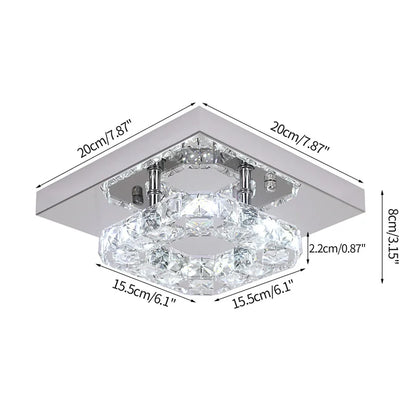 DecorBites™ Crystal LED Ceiling Chandelier Modern Lighting Fixture for Home Hotel Decor