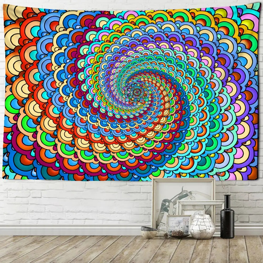 Decobites Mandala Tapestry Wall Hanging Psychedelic Beach Throw Hippie Bohemian Sleeping Pad