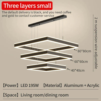 DecorBites™ Large Chandelier: Nordic Loft Staircase Pendant Light