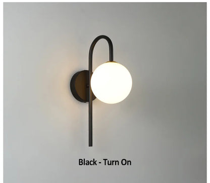 ديكوربايتس™ مصباح حائط LED على شكل كرة زجاجية لغرفة المعيشة الأنيقة وغرفة النوم وإضاءة درج الفندق