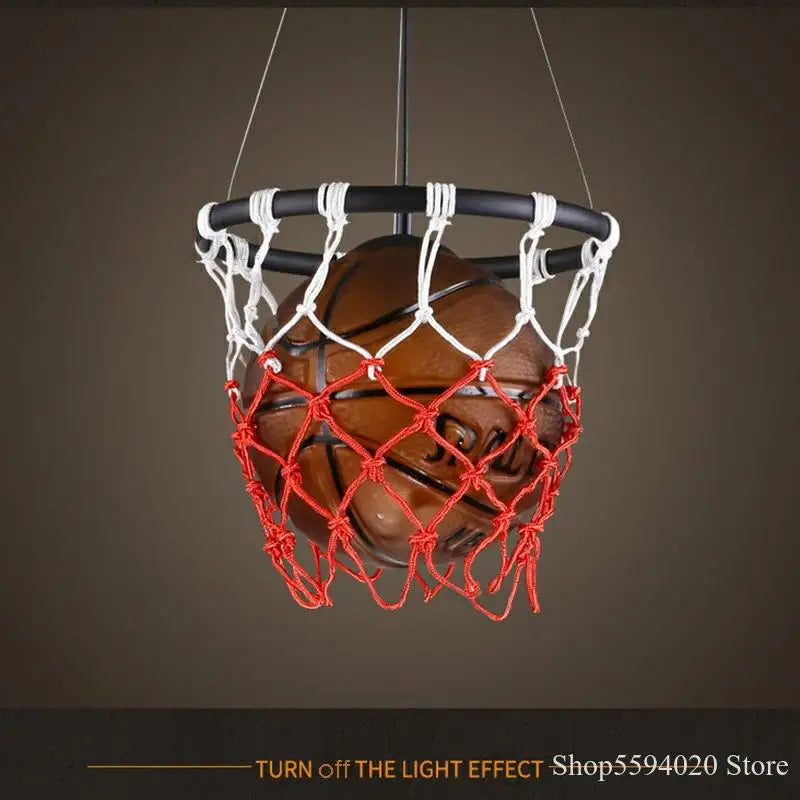 DecorBites™ Basketball Pendant Lights Hanging Lamp Home Deco Bar Cafe Shop Living Room Bedroom Kitchen
